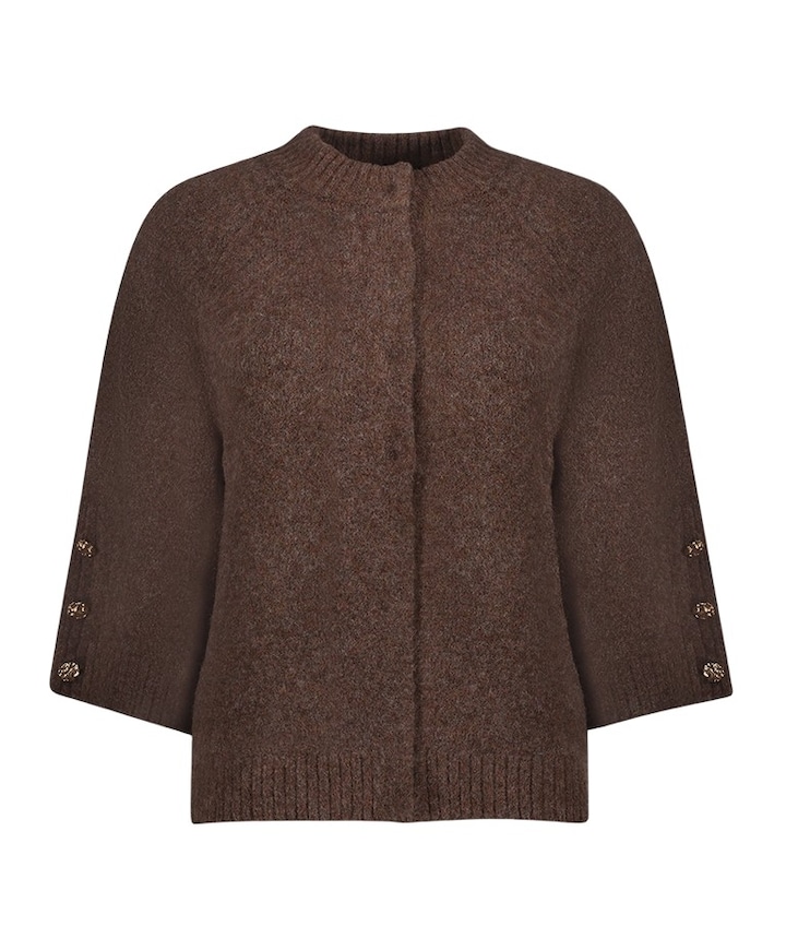 Dames vest bruin