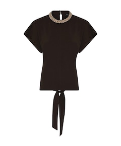 Dames top bruin