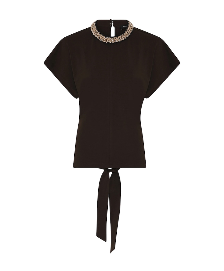 Dames top bruin