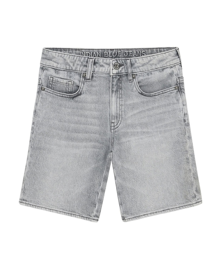 Wide Denim Grey Jeans jongens korte broek grijs