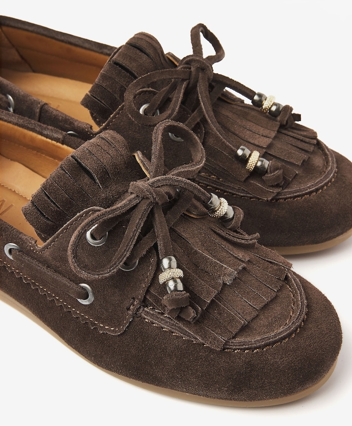Dames mocassins June Loua bruin