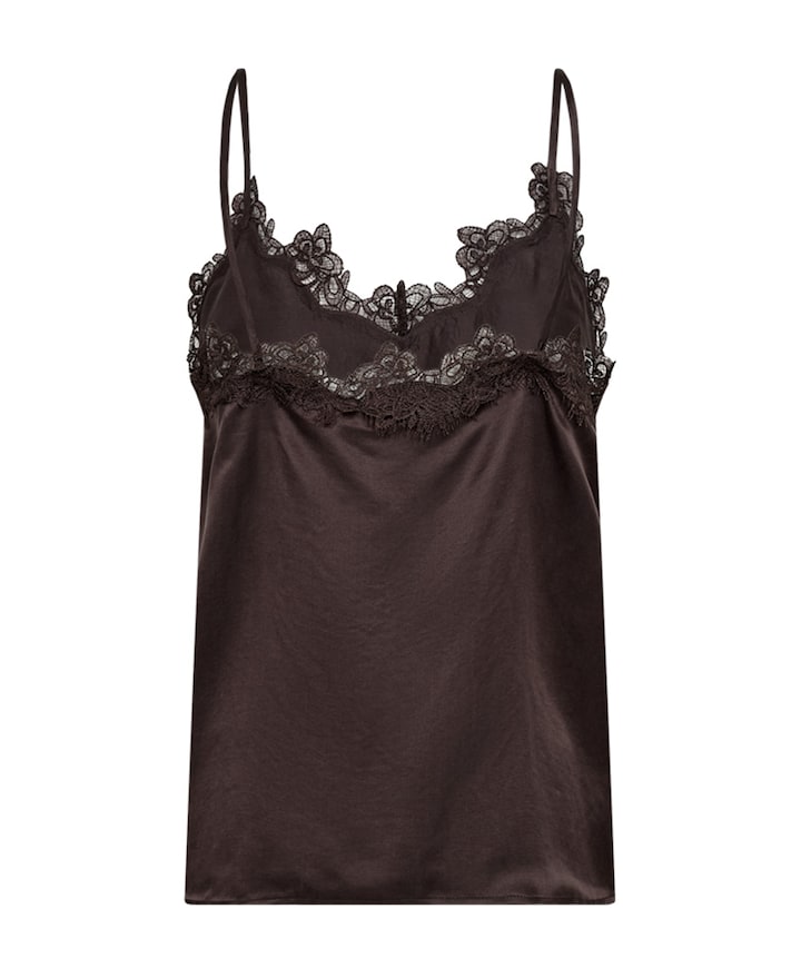 Dames top bruin