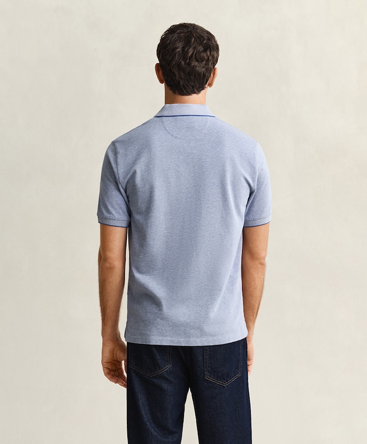 Heren polo blauw