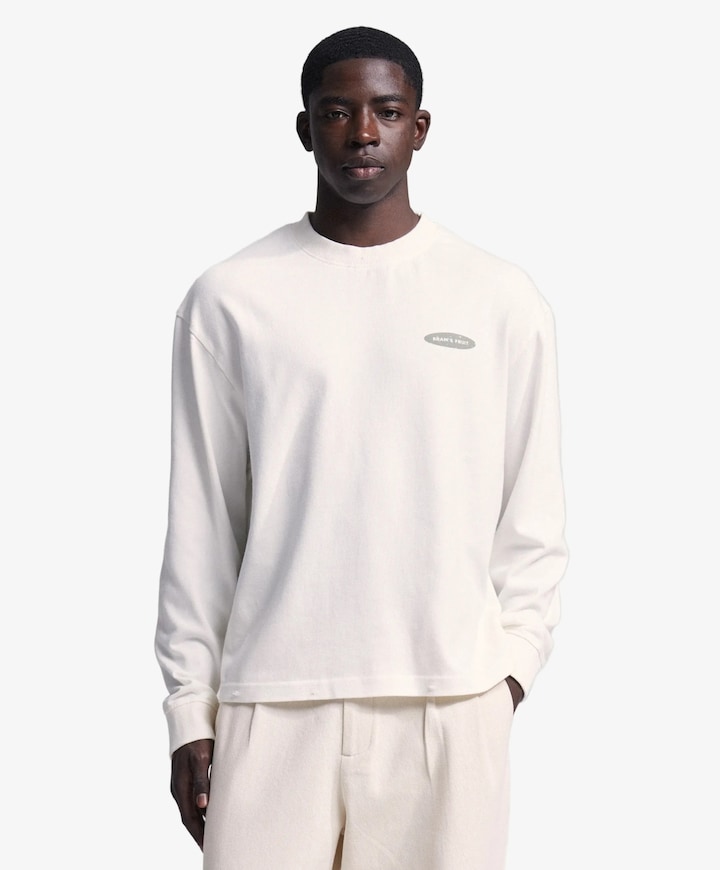 Heren longsleeve wit