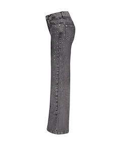 Attitude Wide Leg Glitter meisjes jeans grijs
