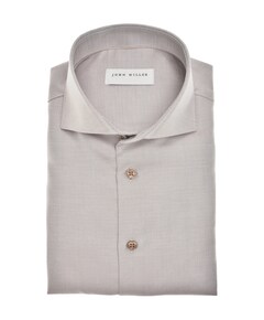 Heren overhemd lange mouw beige