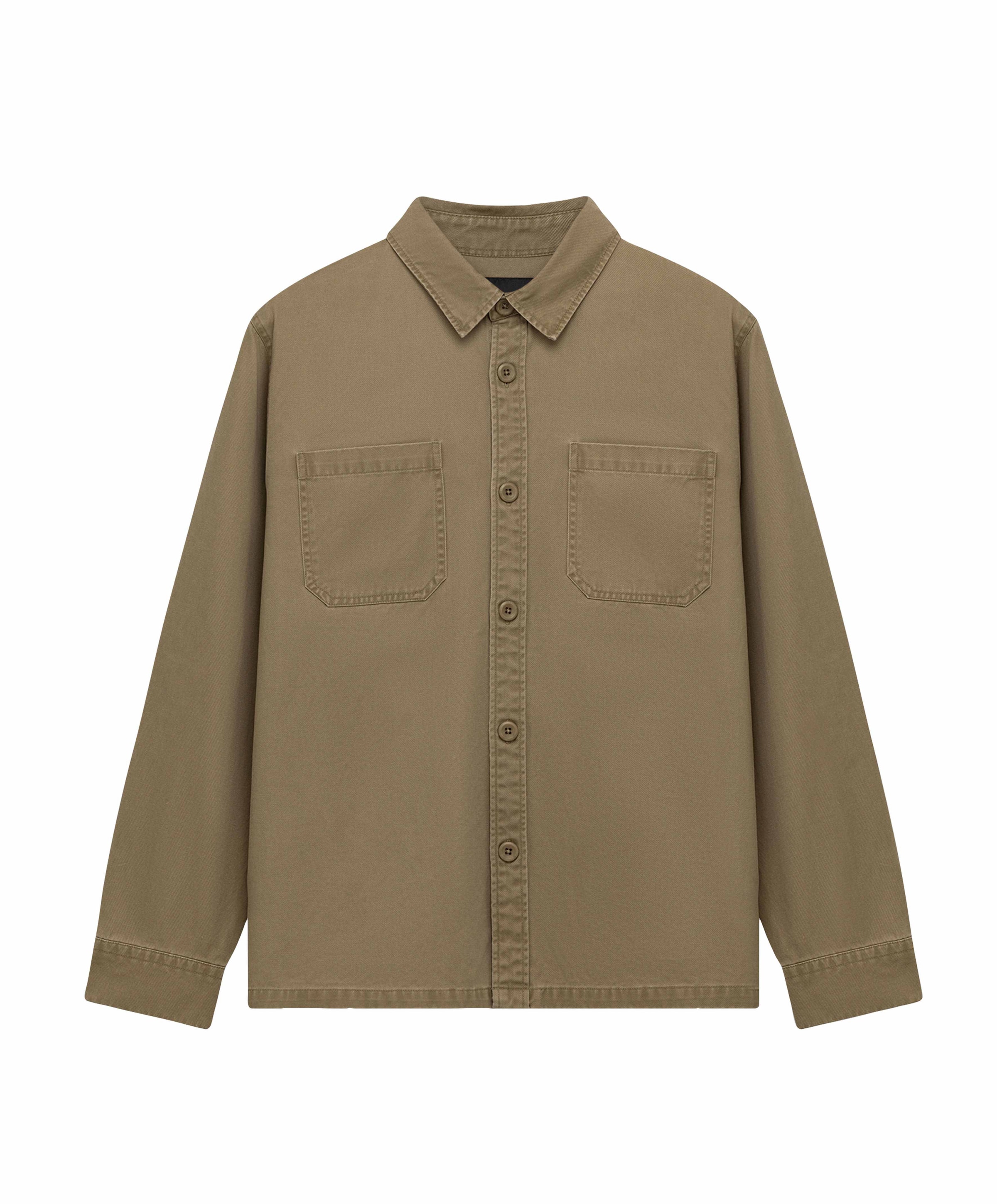 Heren overshirt beige