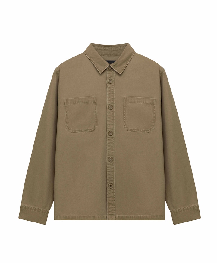 Heren overshirt beige
