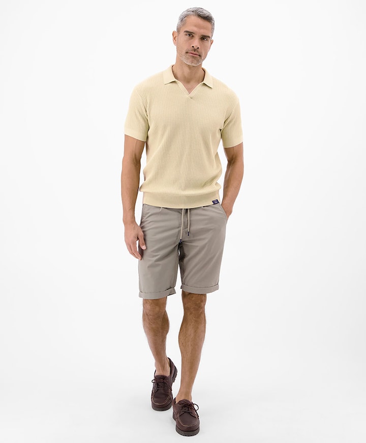 Heren polo beige
