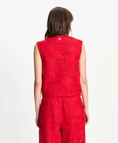 Dames gilet rood