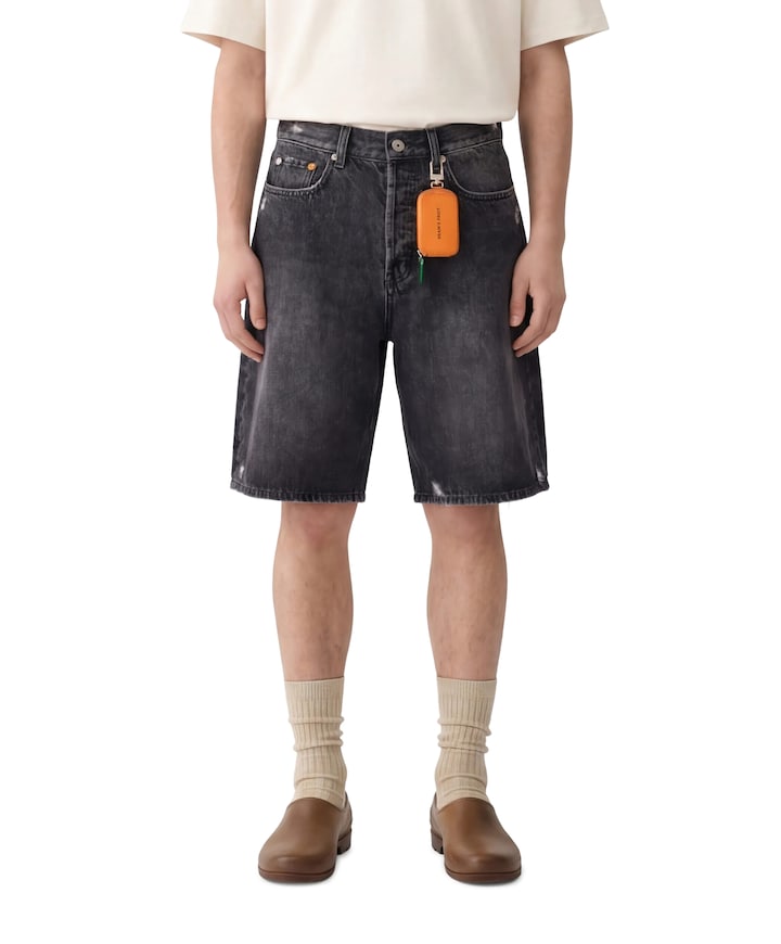 Denim Shorts heren korte broek zwart