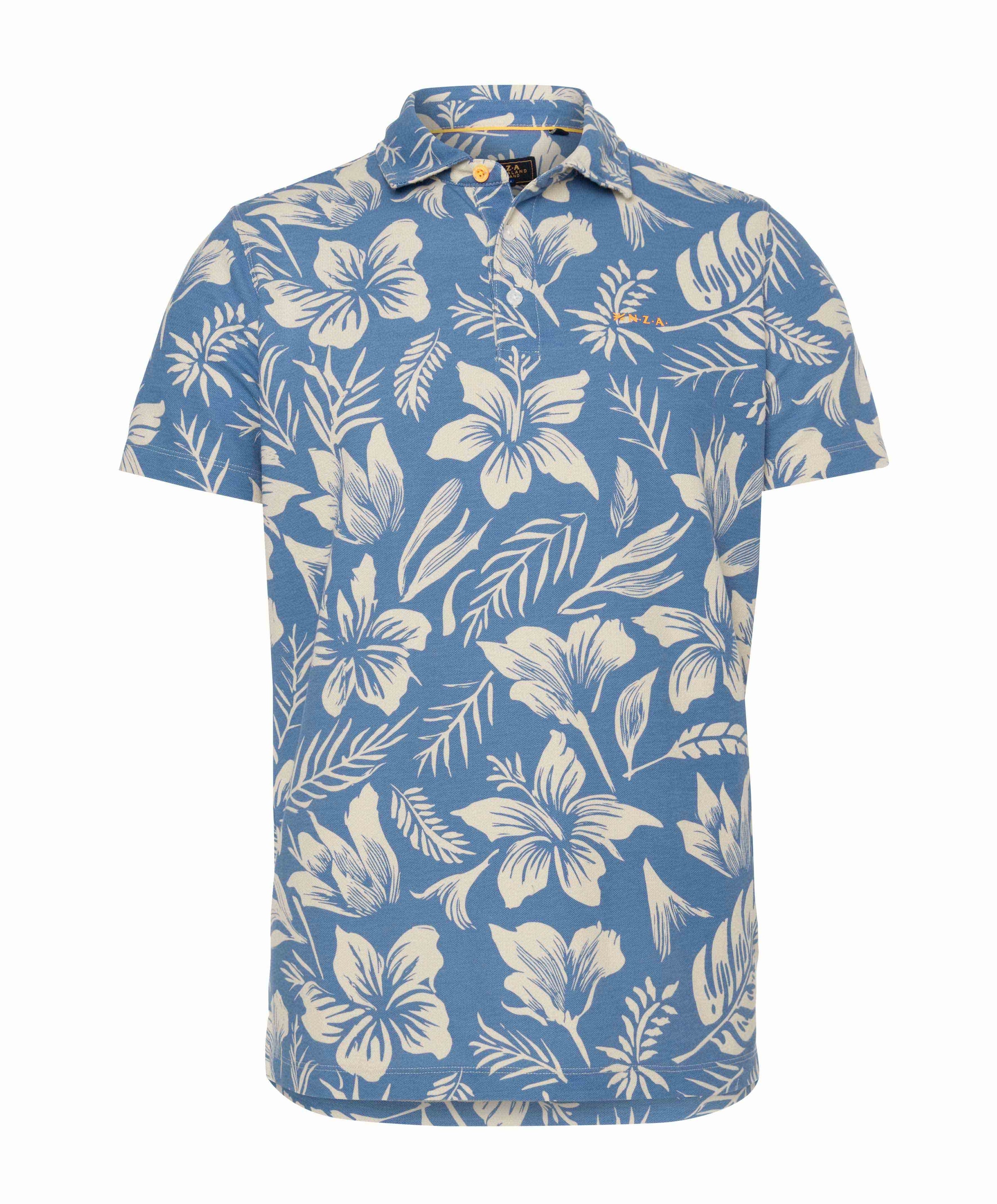Heren polo blauw