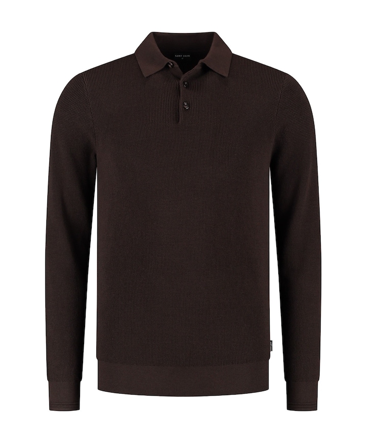 Heren polo bruin