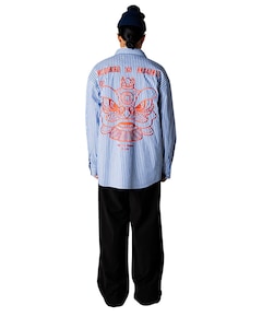 Heren overhemd lange mouw blauw