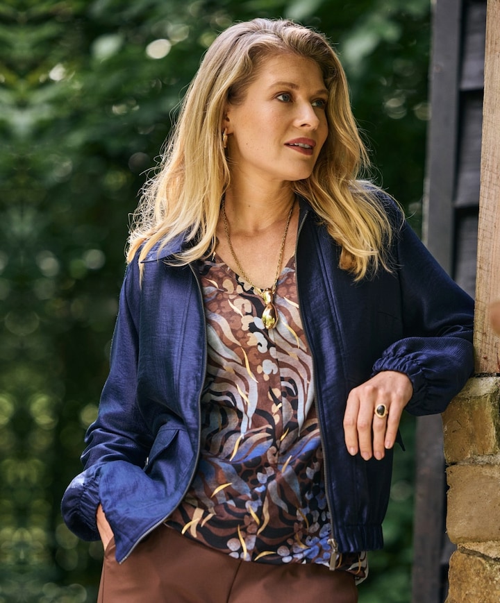 Dames longsleeve blauw