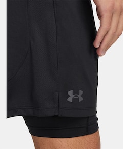 Ua Tech Vent 2in1 Short-blk heren short zwart