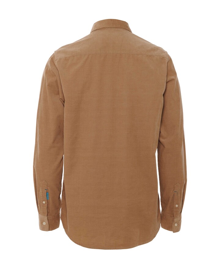 Heren overhemd lange mouw beige