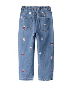 NMFBELLA BARREL EMB JEANS 4870-OV L meisjes jeans blauw