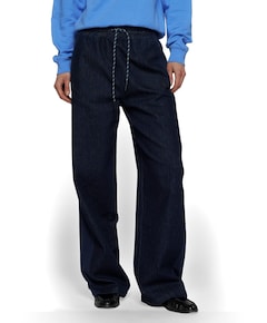 western chambray dames broek blauw