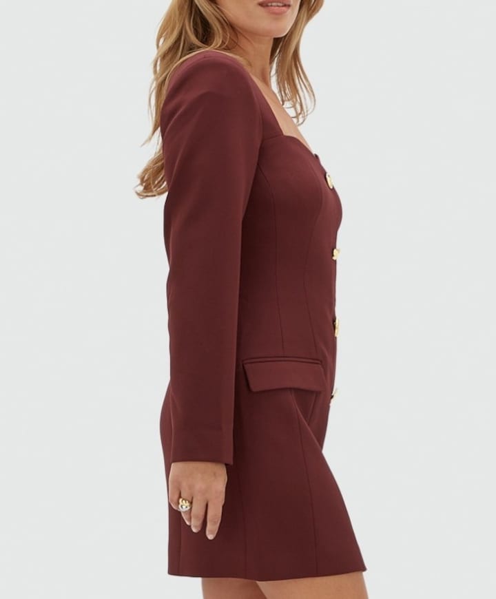 Dames jurk bordeaux