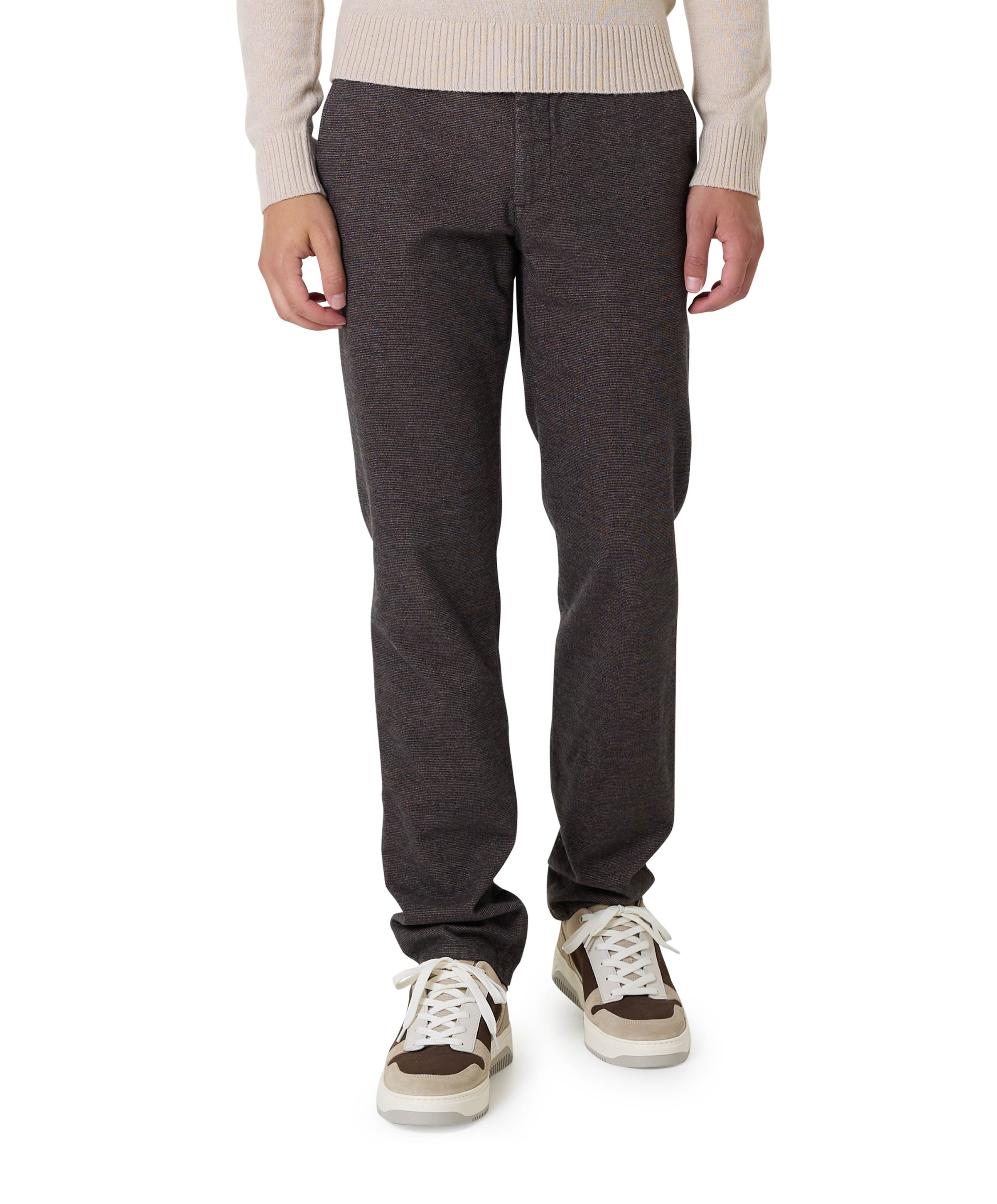 Flatfront Modern Fit heren broek bruin