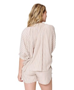 Dames shortama beige