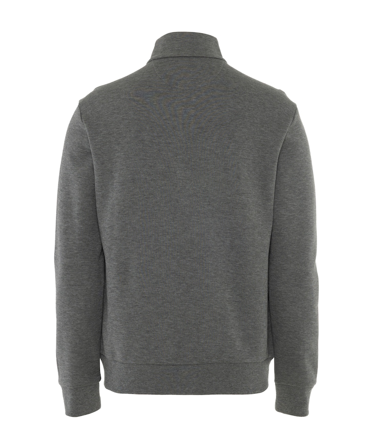 Heren trui met rits grijs