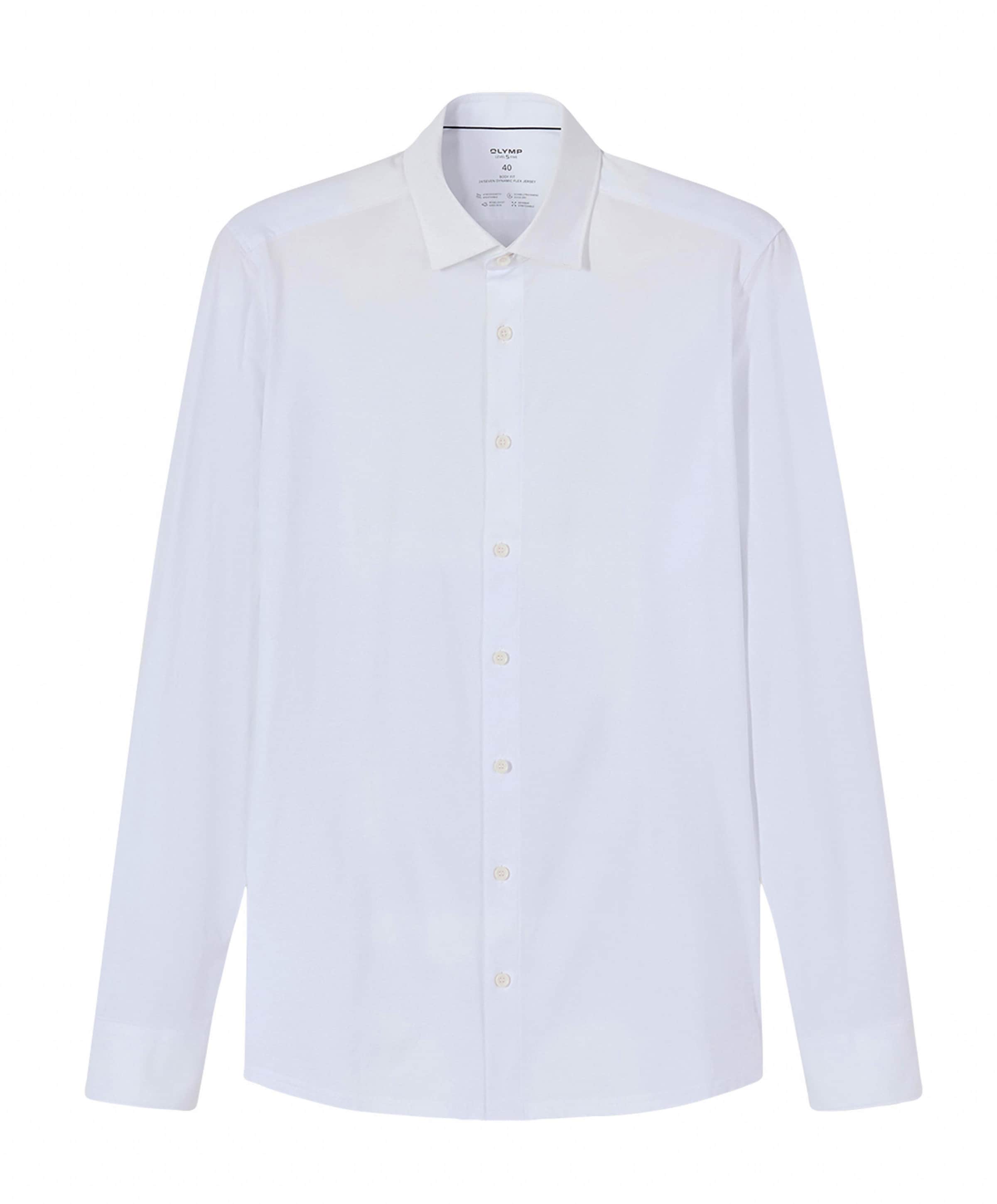 Heren overhemd lange mouw wit