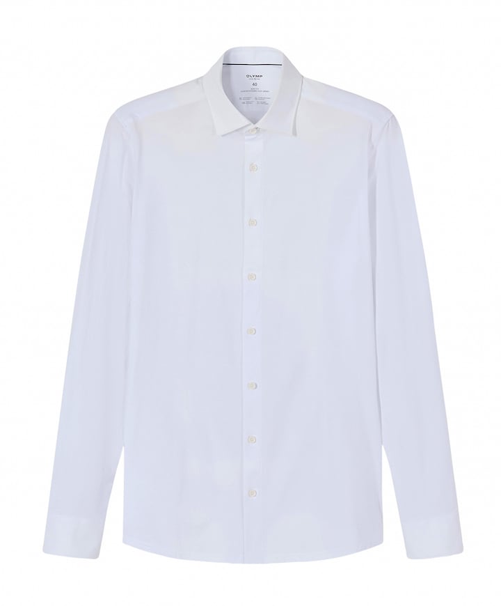 Heren overhemd lange mouw wit