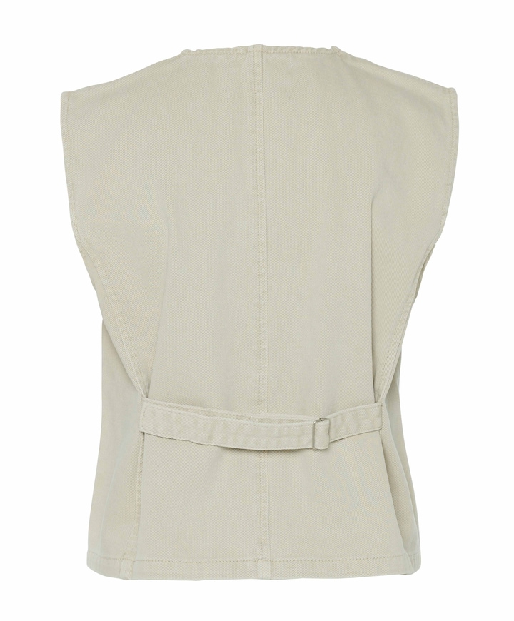 Dames gilet beige