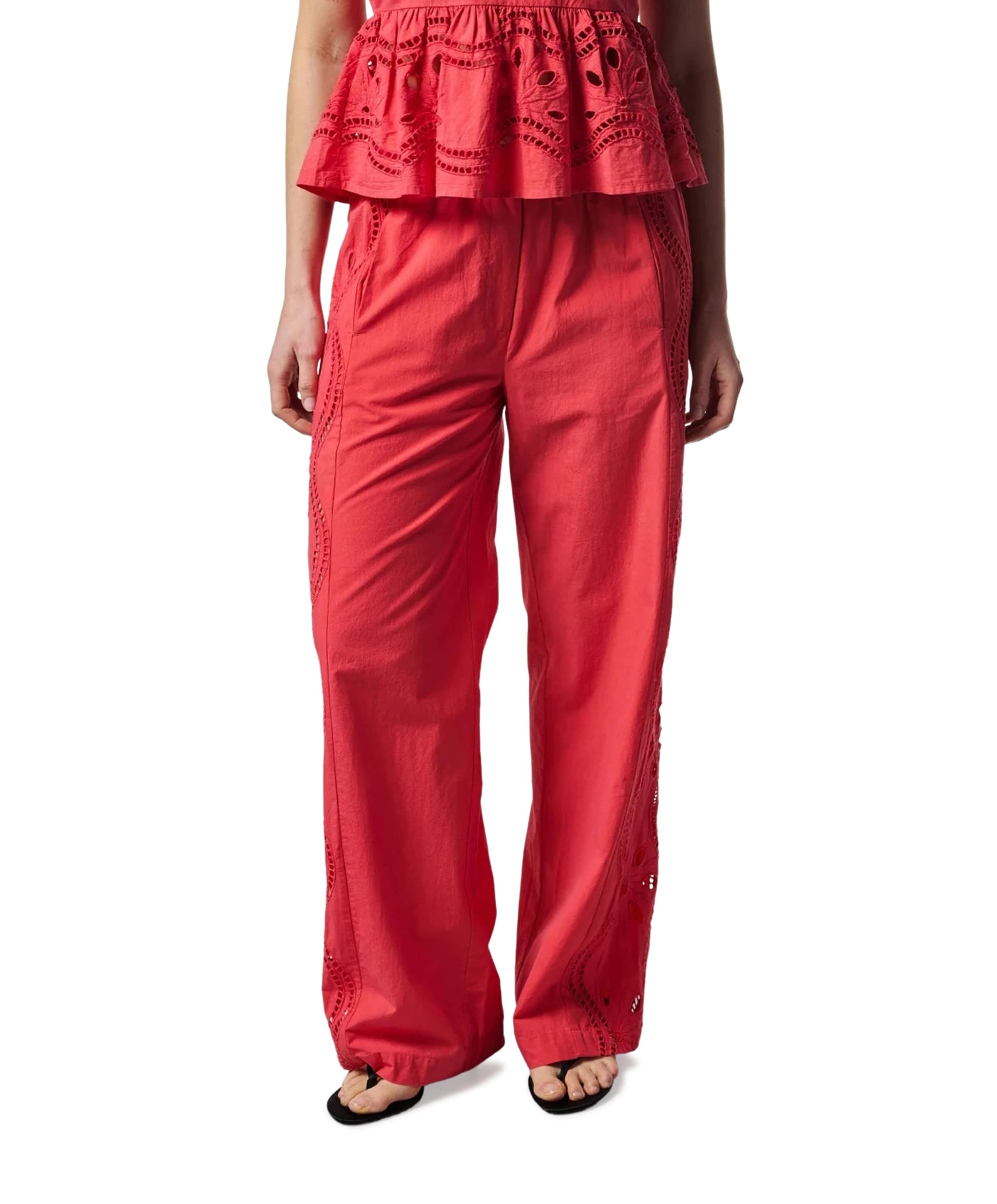 ESILA LACE CO 521 dames broek rood