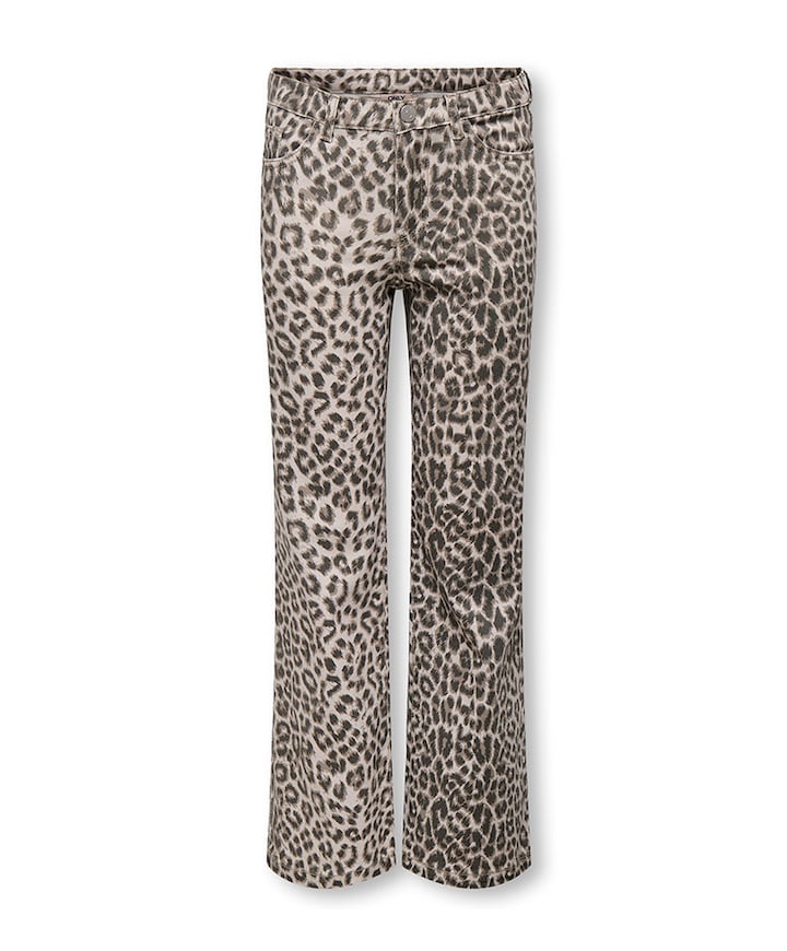 KOGANLIE-MADISON HW WIDE ANIMAL VD meisjes jeans beige