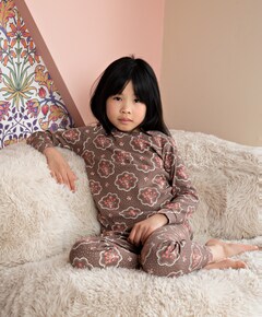 Meisjes pyjamaset bruin