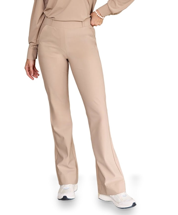 Flair bonded broek beige