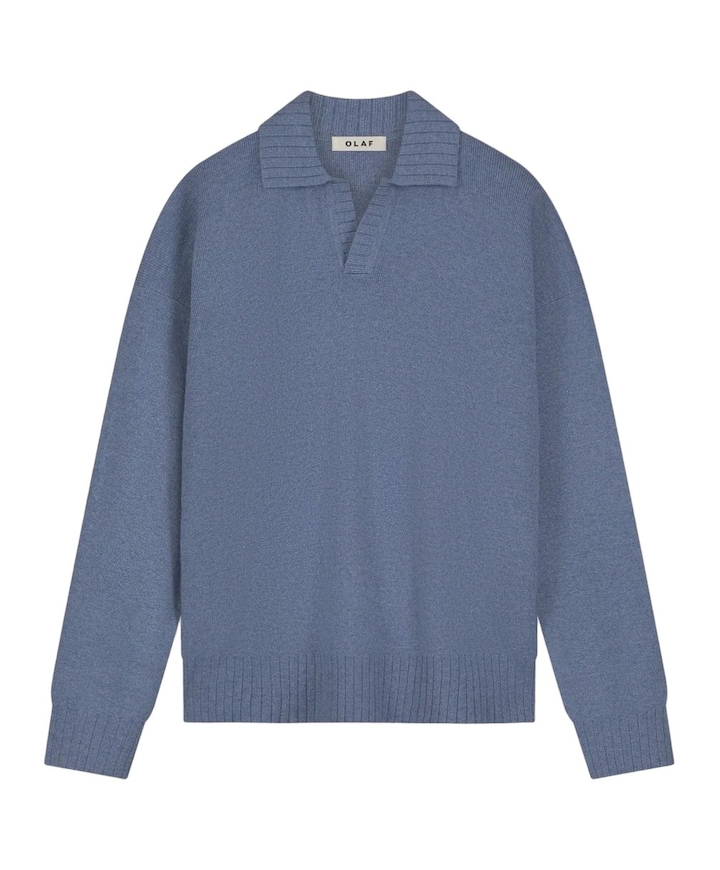 Heren polo blauw