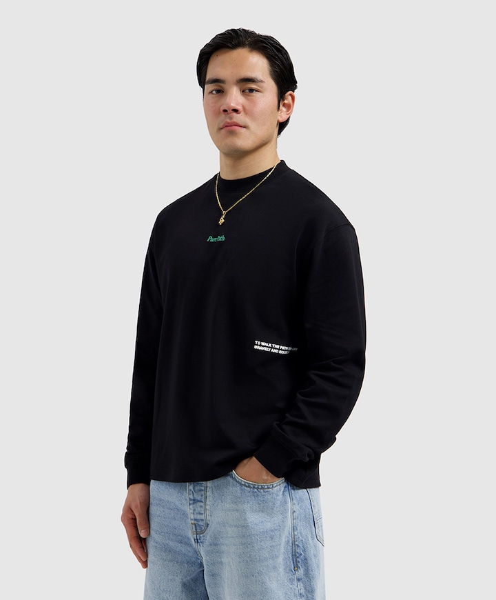 Heren longsleeve zwart