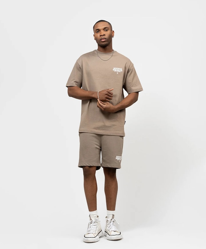 Uniseks t-shirt beige