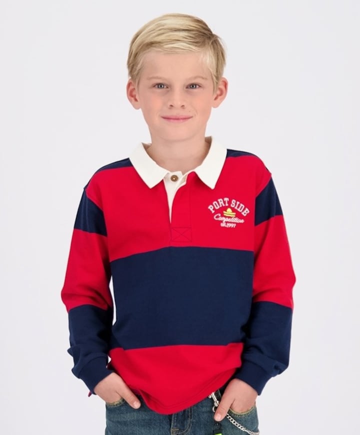 Jongens polo rood