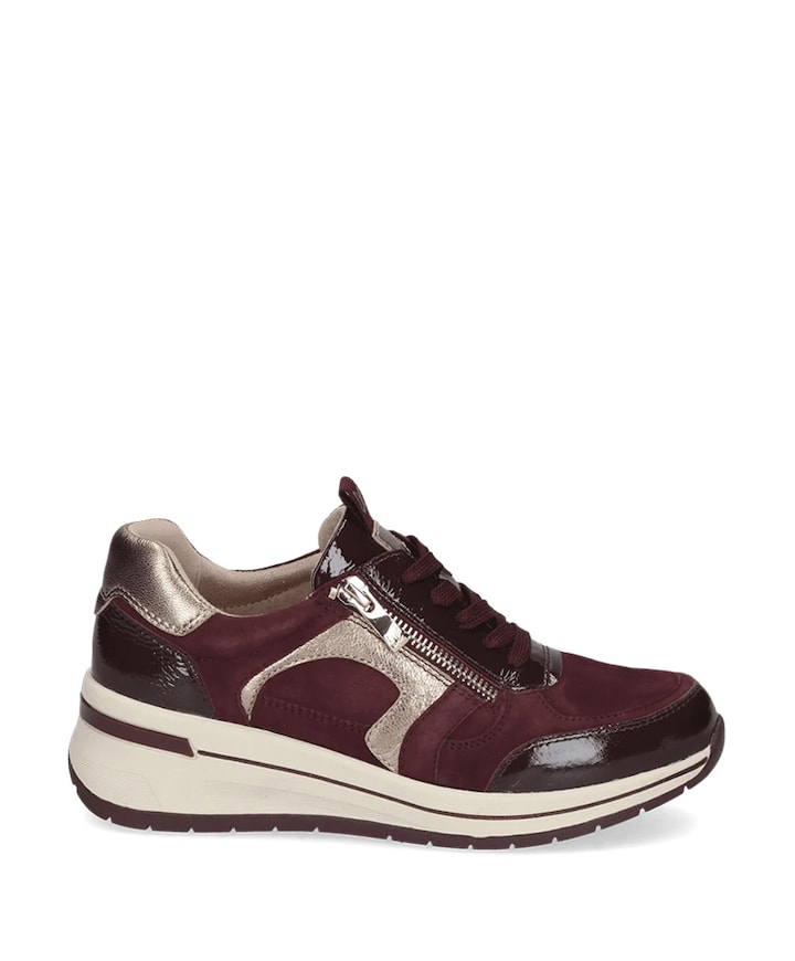 Lace-up dames sneakers bordeaux