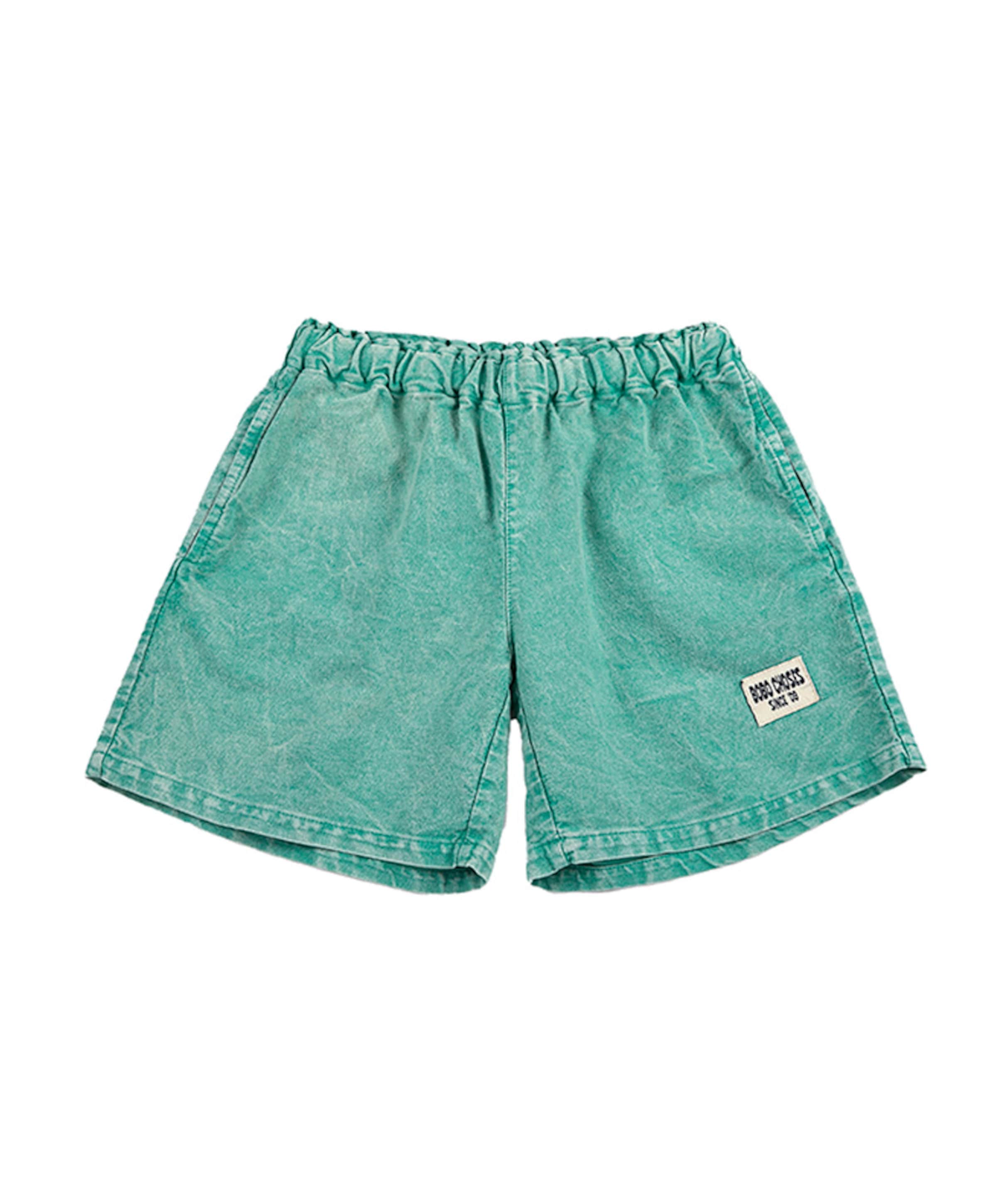 Woven bermuda jongens korte broek groen