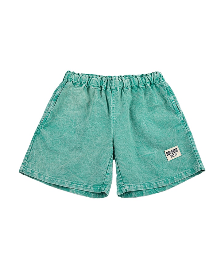 Woven bermuda jongens korte broek groen