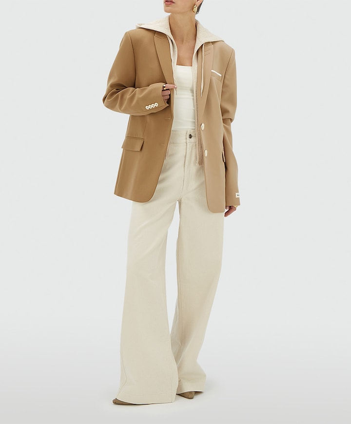 Dames blazer beige