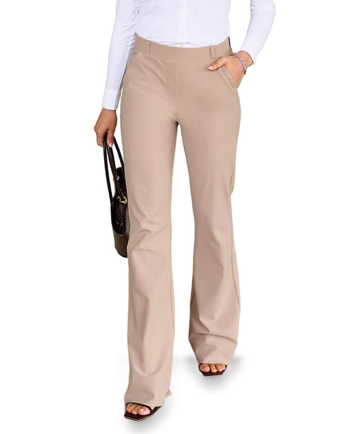 Flair LONG bonded broek beige