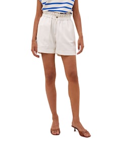 leon twill dames korte broek ecru