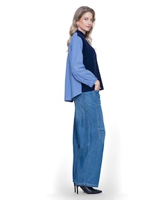 Barrel jeans dames jeans blauw
