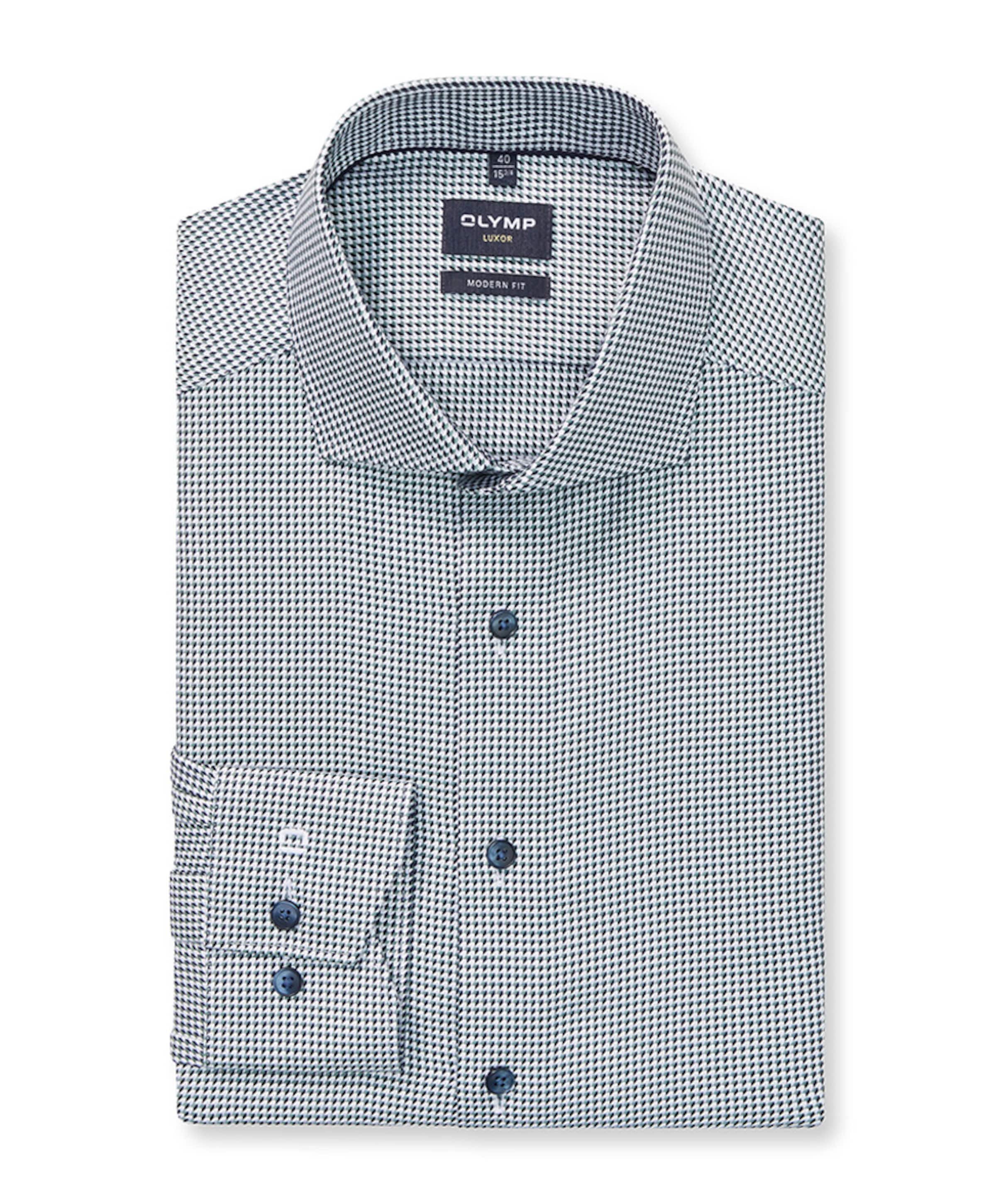 Heren overhemd lange mouw groen