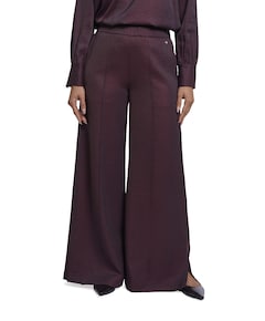 Regular length wide leg dames broek bruin