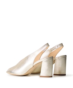 Rosette dames sandalets goud