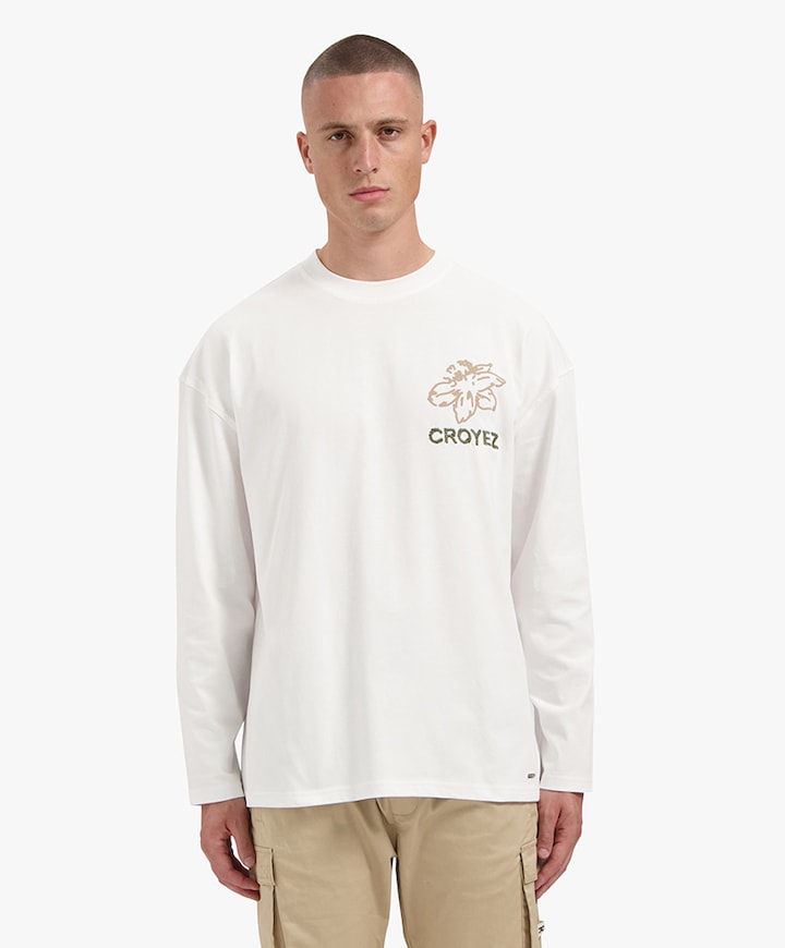 Heren longsleeve wit