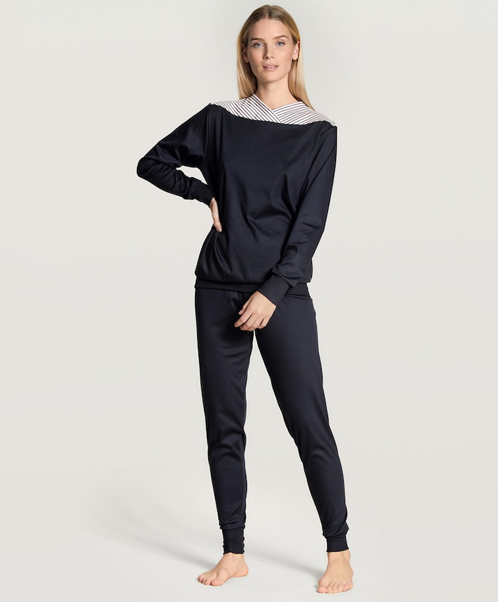 Dames pyjamaset blauw